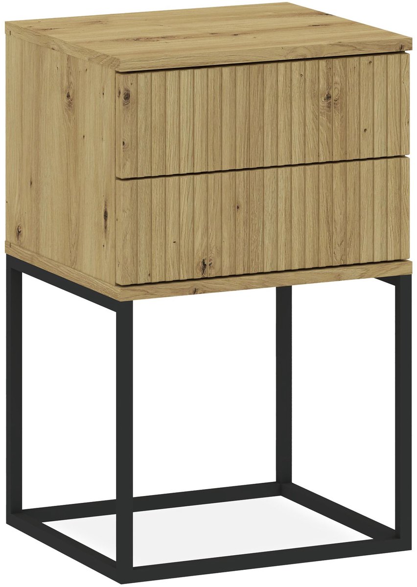 KONSIMO® RECTUS Nachtkastje - met lades - Bijzettafel - Brons - 40x65x39 cm