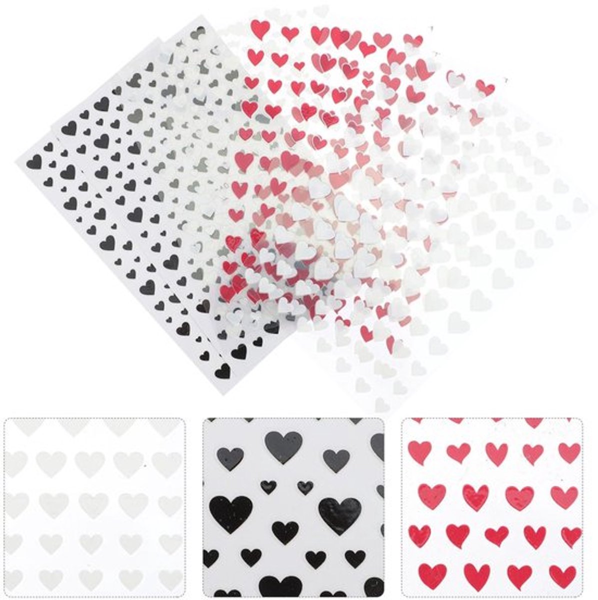8 vellen schaatsen nagels hart decoratie Unghie Valentijnsdag nagelstickers hart