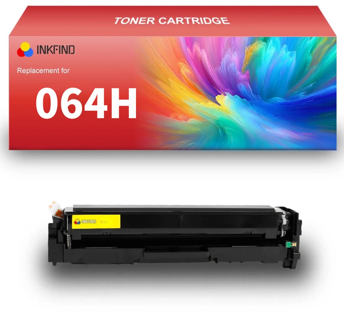 Image of INKFIND 064H tonercartridge Geel compatibel met Canon 064 Geel Canon 064H Geel toner cartridge -1-pack Geel
