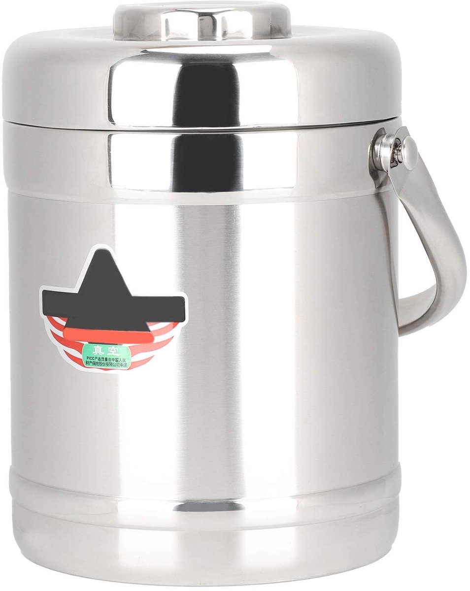 Dailygoods - Voedselkolven - Warme Voedselfles - Dubbelwandige Lunchbox - 1000 ml - Roestvrijstalen Warmhoudcontainer - Geschikt voor Volwassenen - Re