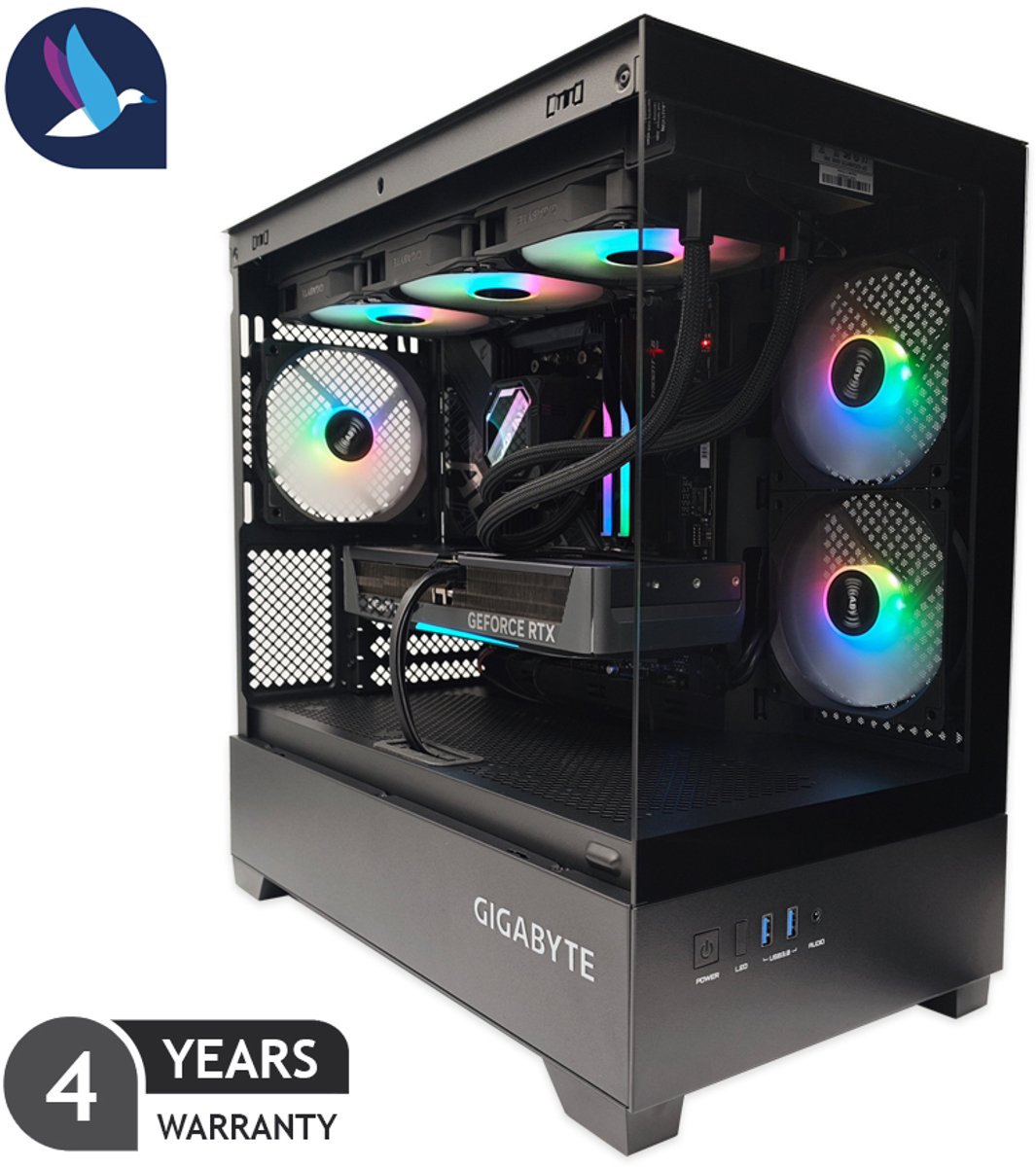 Phantom Gaming PC - AMD Ryzen 7 9800X3D - NVIDIA RTX 5070 - 32 GB RAM - 1 TB SSD - WiFi - BT