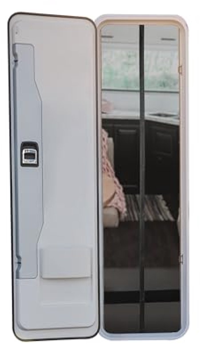 PromoHome Insectenwerend gordijn voor caravan, 60x180 cm, magneetsluiting, zelfsluitend vliegengaas voor deur, snel te monteren