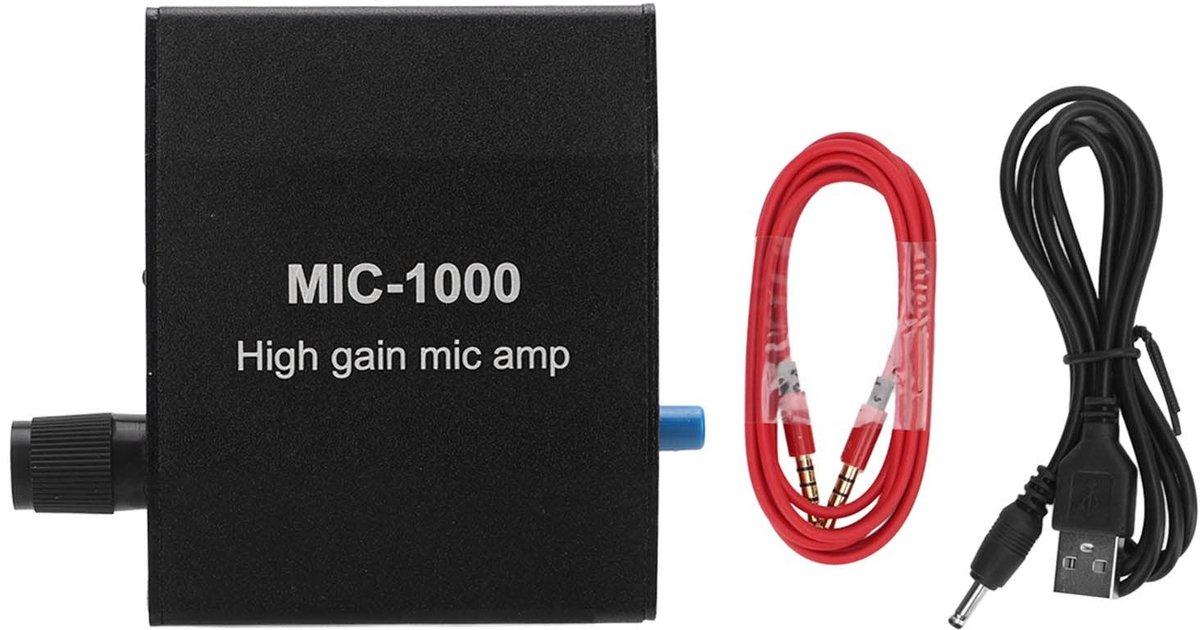 Smoakez - Zeer Gevoelige Microfoonversterker - Hoge Versterking - Signaal Zonder Verlies - 3,5 mm Interface - Accessoires Inclusief - Ideaal voor A...
