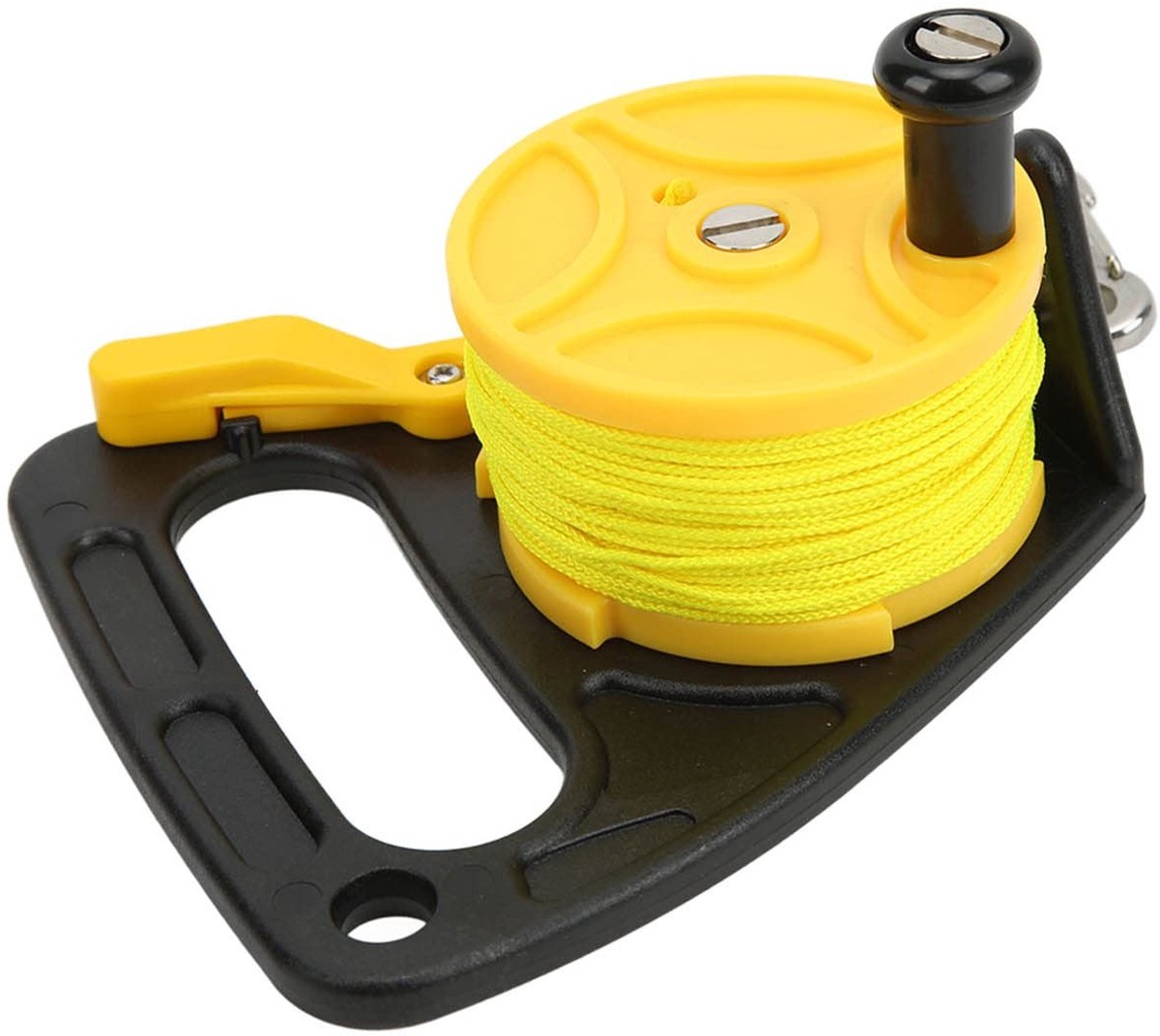 By shayne - Duik Reel - Duikaccessoires - Duim Stopper - Geel - Duiken Vissen Reel - Snorkelen - Onderwater Sport - 46m Kabel
