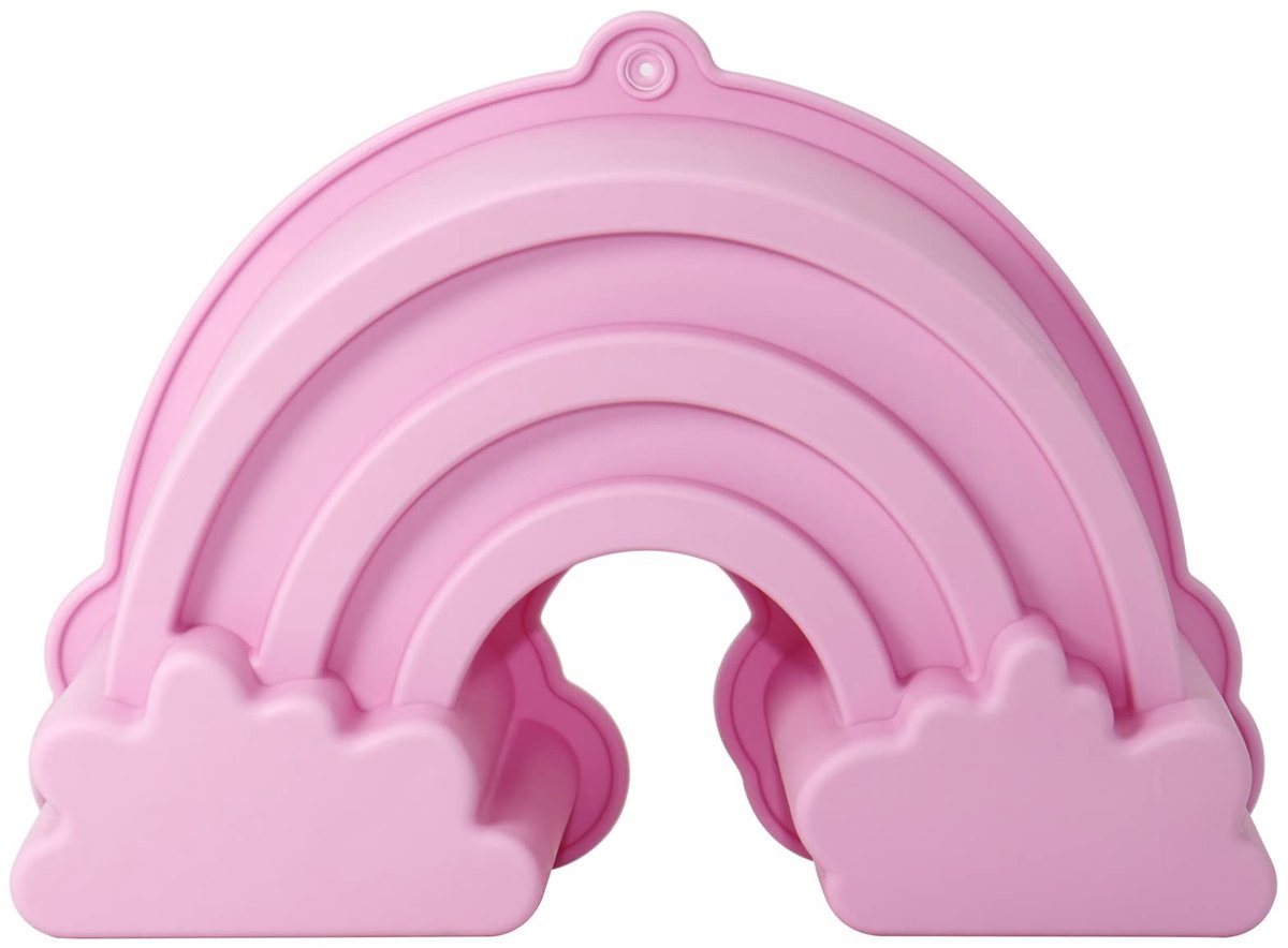 Vlemico - Regenboogcakevorm - Siliconen Bakvorm - Vaatwasserbestendig - 15 x 22 x 6,7 cm - Verjaardag - Perfect voor Kinderen - Bakplezier