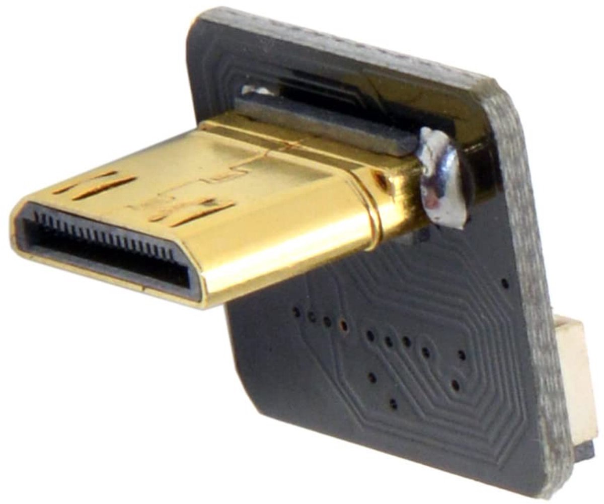 aladdien - Mini HDMI Connector - 90 graden - Ideaal voor FPV - Type C mannelijke aansluiting - Aerial Photography - Compatibel met diverse camera's
