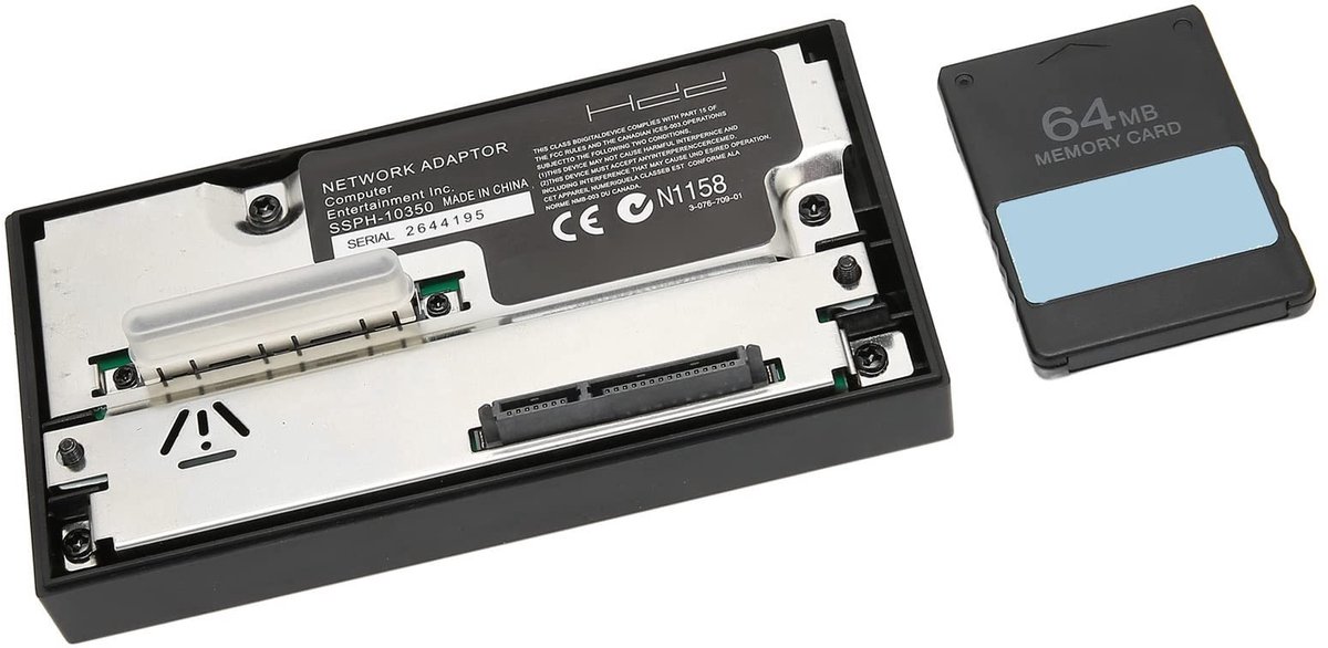 Vlemico HDD-stekkerdoos - Netwerkadapterset - Directe aansluiting - Geheugenkaart - Geschikt voor PS2 - Versie 1.953