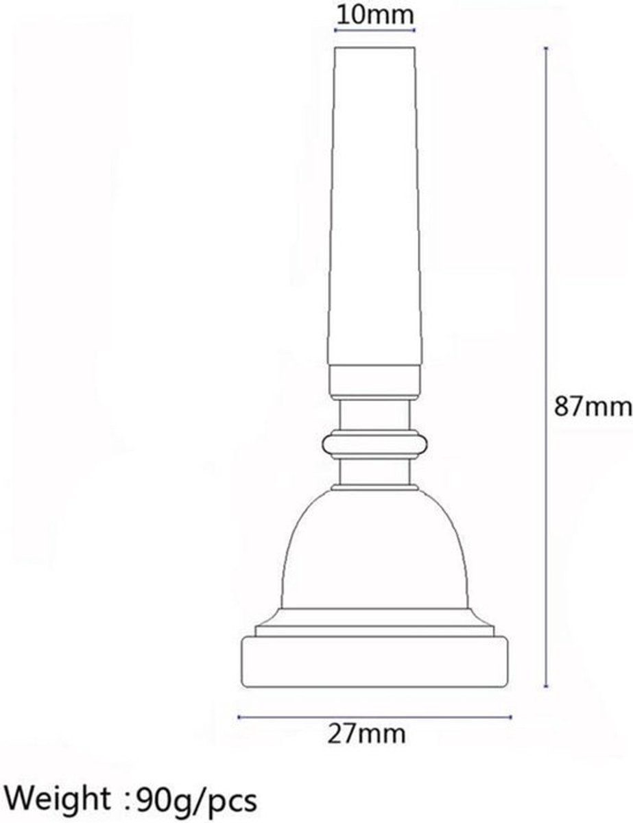 Trompetmondstuk 7C - Verguld Messing - Compatibel met Beginners en Professionele Spelers