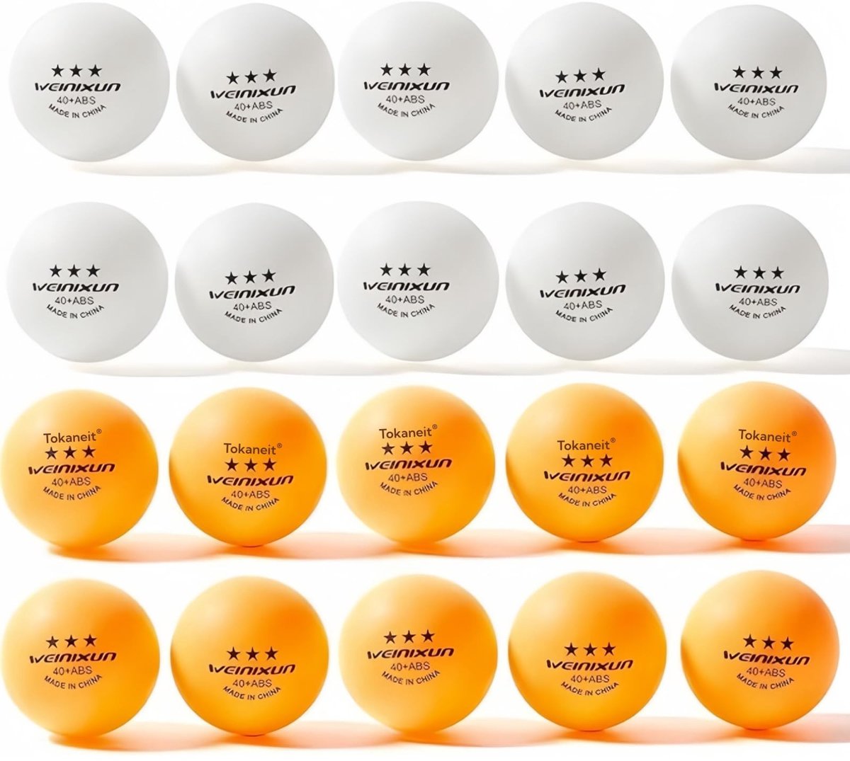 Dailygoods- Tafeltennisballen 20 stuks - Poly 40+ Kwaliteit
