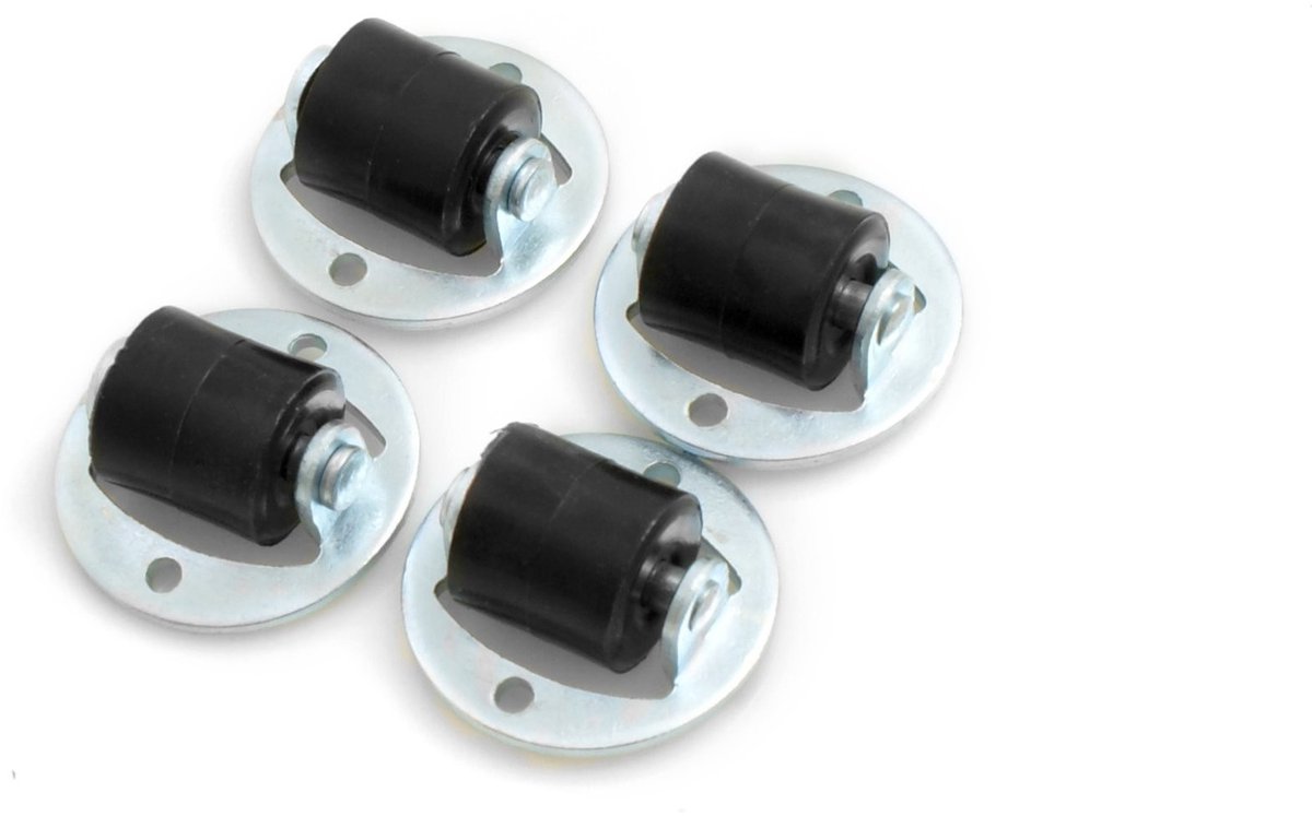 Elzusha - Boxing Wheel - Meubelrollen - Sterke draagkracht - Zwart - Vervangbare wielen - Ideaal voor meubels - Geschikt voor diverse meubels
