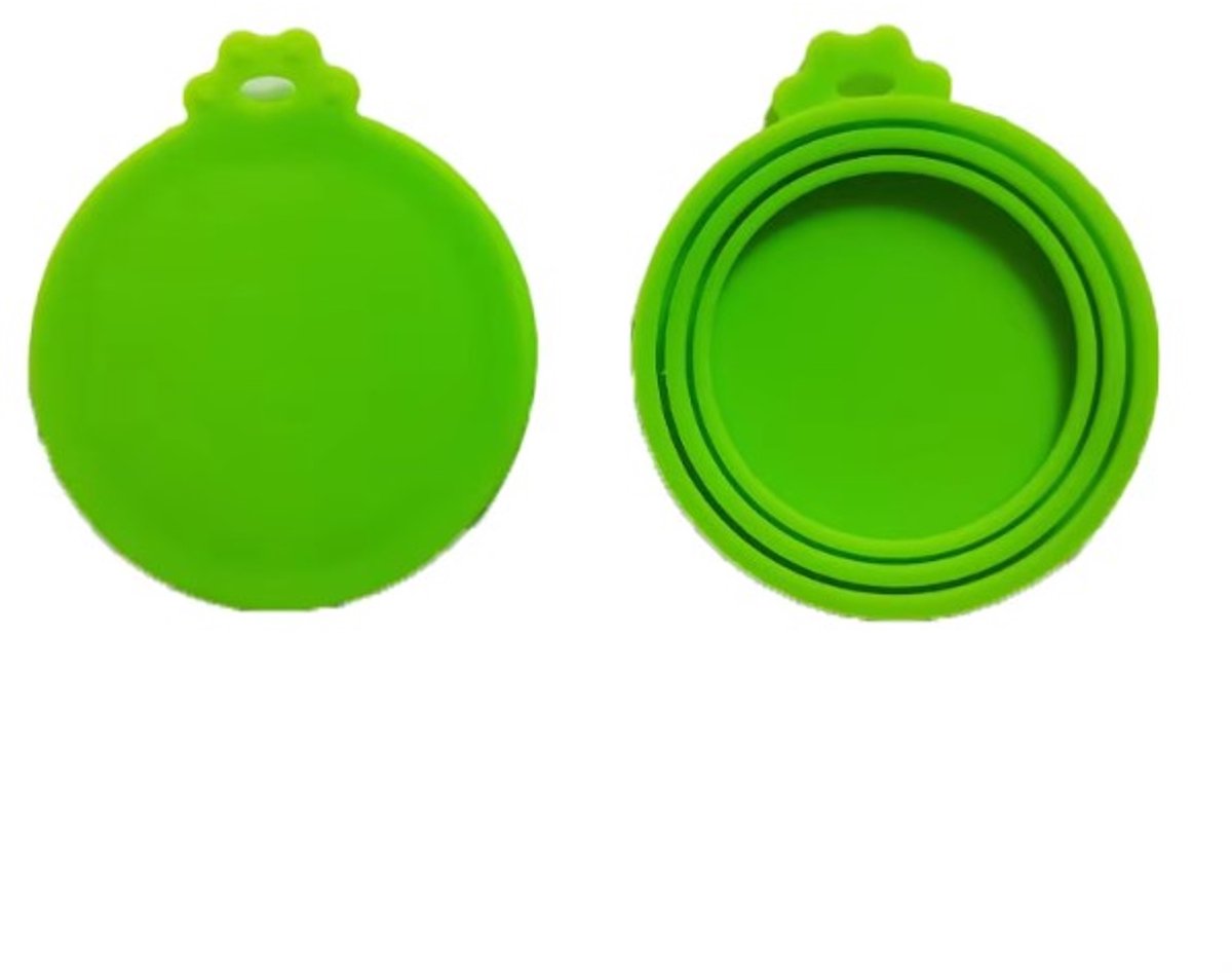 Go Go Gadget - Siliconen deksel - Herbruikbaar - 3 in 1 Afsluitdeksel - Geschikt voor blikken - 9cm - 1 stuk - Groen