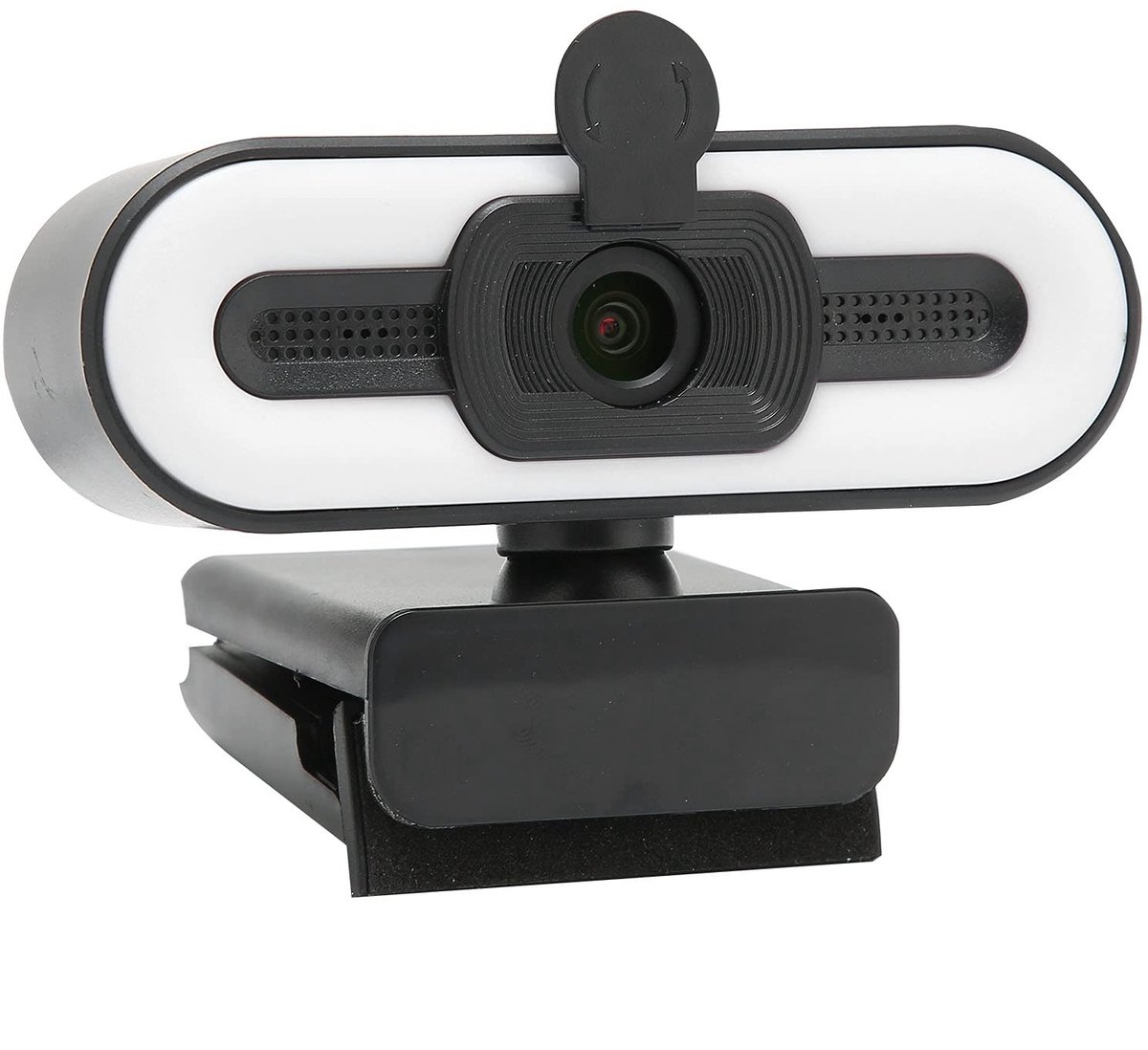 Vlemico - Webcam HD 1080p - USB Webcam met Microfoon - Ideaal voor Videoconferenties - Inclusief LED Verlichting - Perfect voor Streaming - Plug-an...