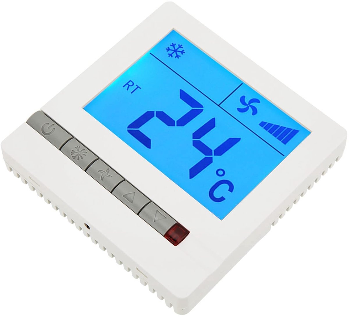 Smoakez - Ventilator Coil Thermostaat - Digitale Temperatuur Controller - Vertraging Compressor - Modern - 3-snelheden - Geschikt voor Aircondition...