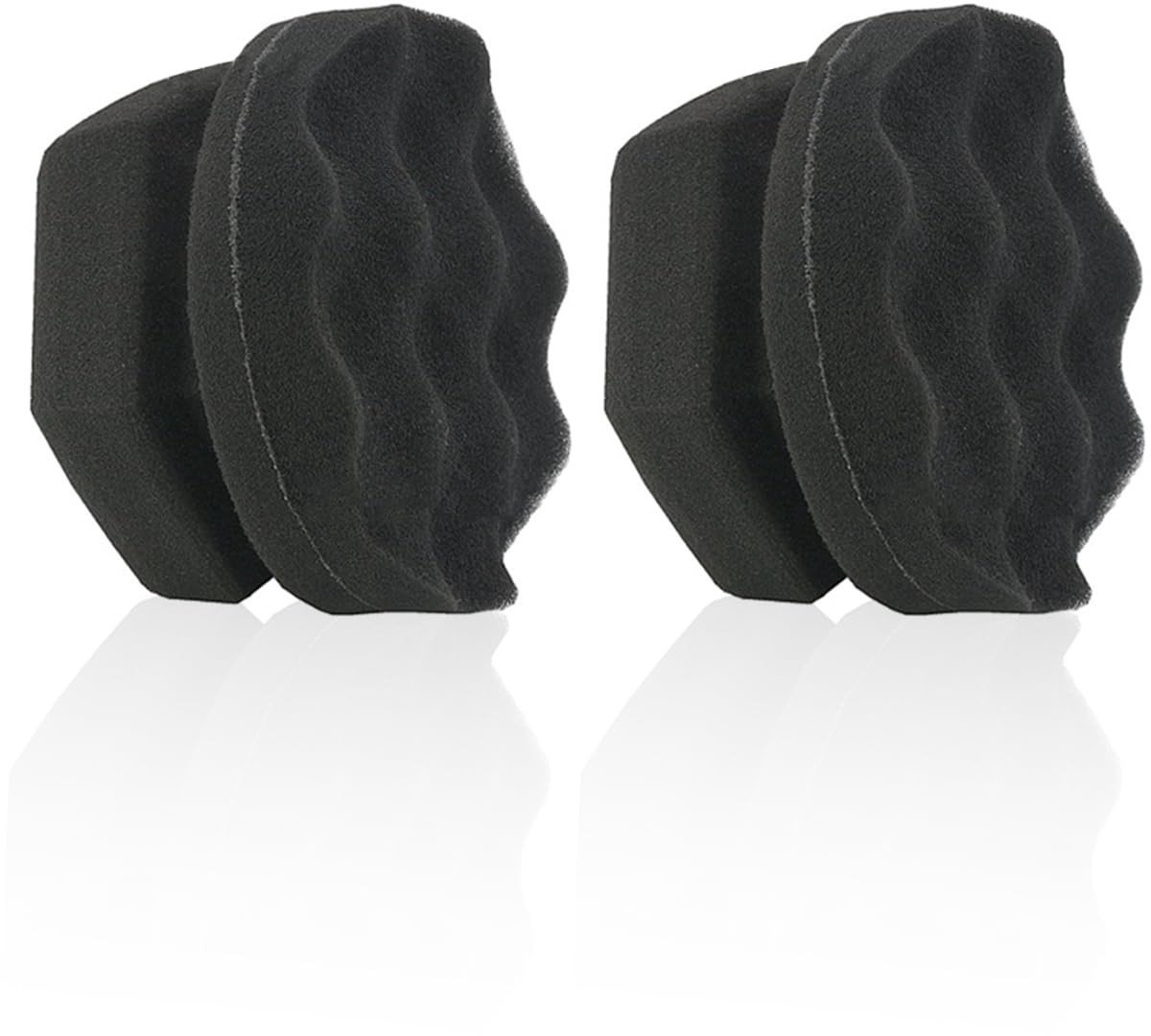 Pack van 2 Grote Waxed Cotton Auto Banden Applicator Pads - Polijstspons voor Banden Glans