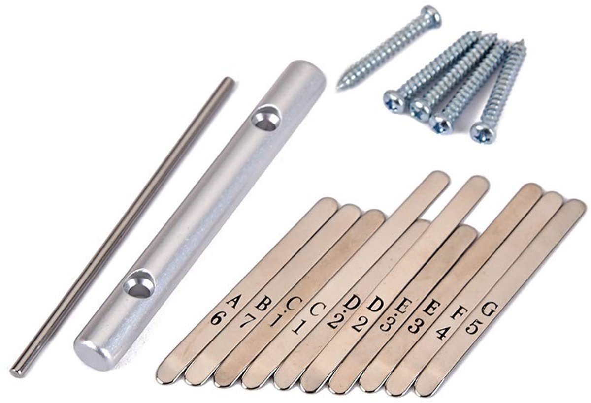Dailygoods - Musical Steel Keys Set - Kalimba - Duurzaam - 10-noot - Mbira - Perfect voor muziekplezier - Geschikt voor beginners