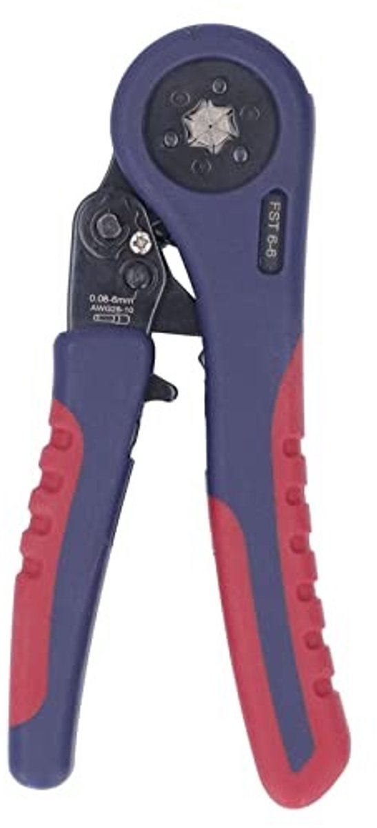 Dailygoods - Zelfverstelbare Krimptang - Ergonomische Krimptang - Tijd- en inspanningsbesparend - Rateltype - Draadkrimpen - Geschikt voor elektricien