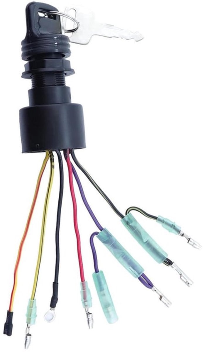 Contactschakelaar met 2 sleutels - 3 posities - 6 kabelverbindingen - bootaccessoire