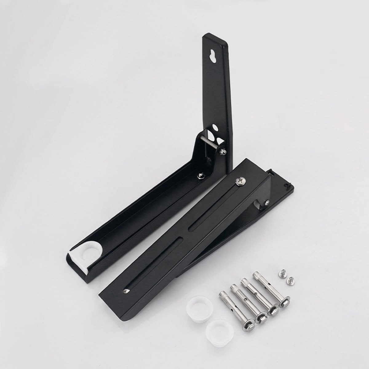 Opvouwbaar RVS Magnetron Plank - Wandmontage, Uittrekbare Opbergrek voor Keuken met Verstelbare Armen en Ruimtebesparend Ontwerp