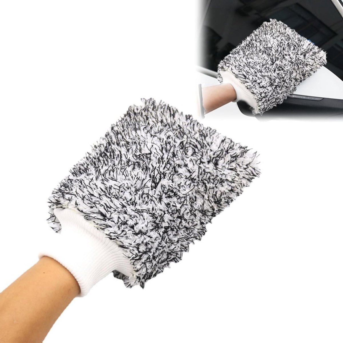 Dubbelzijdige Microvezel Washandschoen - Krasvrij en Streepvrij Auto & Motor Reinigen