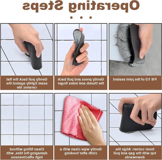 Handmatige Sealing Tool Set voor het Gladmaken van Voegen, Perfect voor Keuken, Badkamer en Tegels van Merkloos	 — afbeelding 2