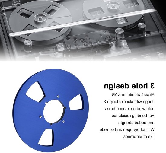 NTH products- Take-up Reel Duurzaam - 10,5 Inch - Aluminium Legering - 3-Holes Design - Universele Opening - Betrouwbare Prestaties - Bandrol van Nth Products — afbeelding 2
