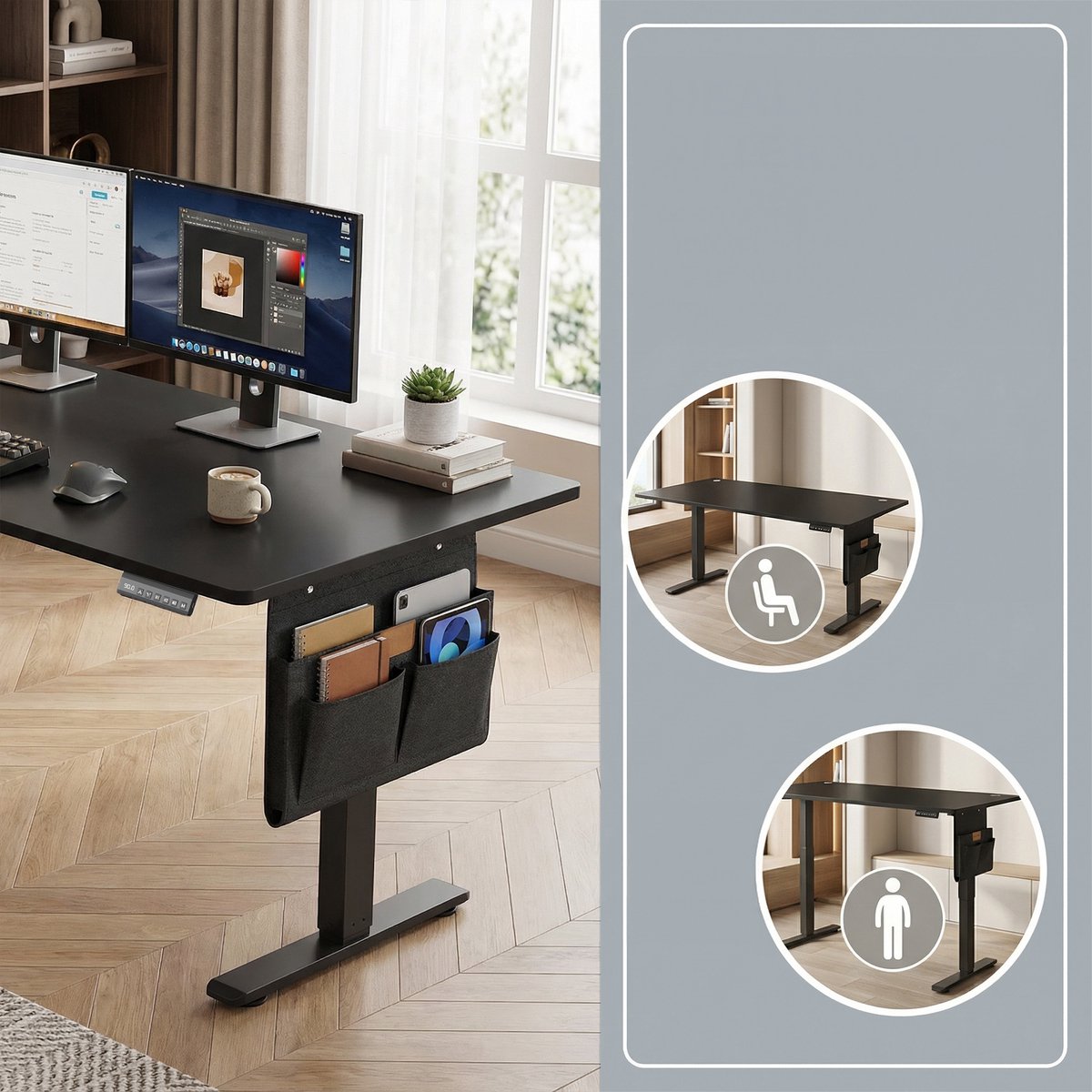 SONGMICS SONGMICS Zit-Sta Bureau - afbeelding 5