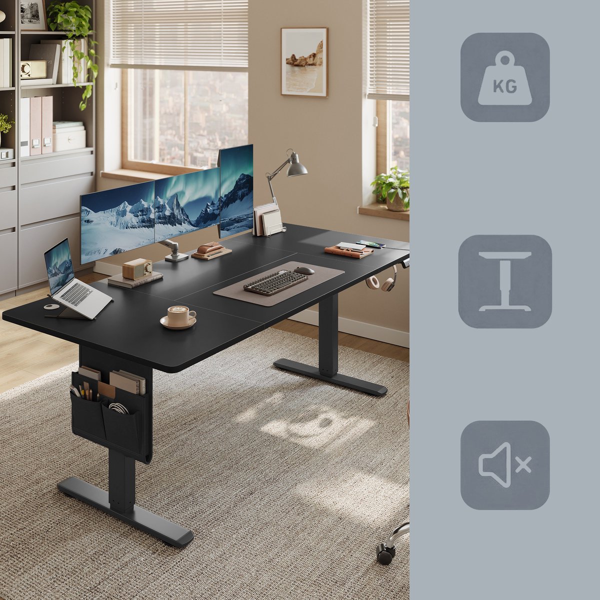 SONGMICS - Bureau - Zit-Sta Bureau thumbnail 6