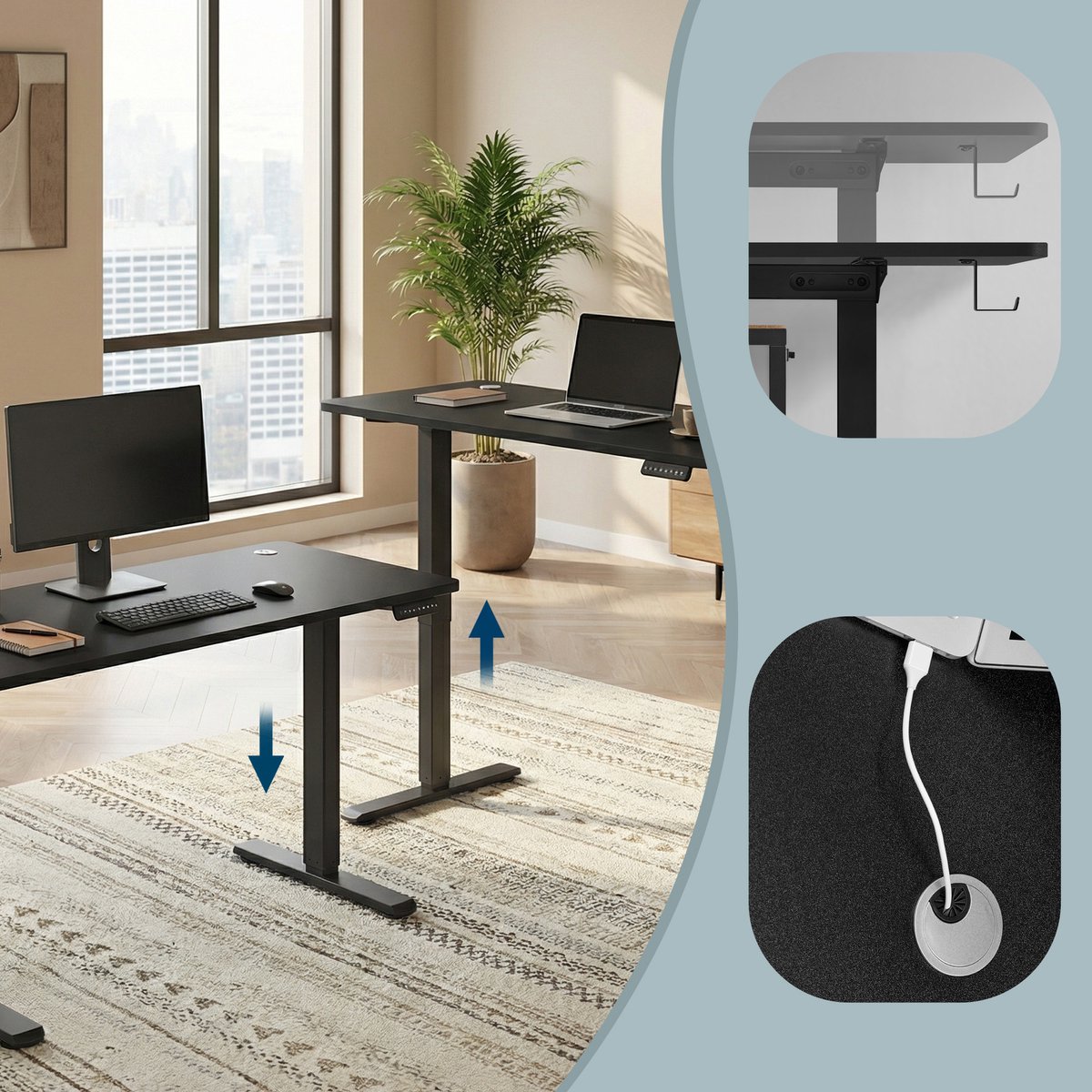 SONGMICS SONGMICS Zit-Sta Bureau - afbeelding 5
