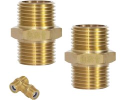 Set van 2 Messing Terugslagkleppen 3/4 Inch met Mannelijke Draad voor Waterleidingen en Verwarmingstoepassingen