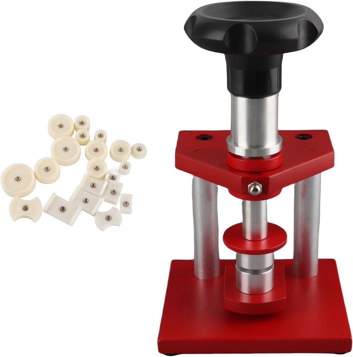 Uitsluitend voor horloge reparatie: 18mm tot 50mm klok achterdekschroeven met schroefnagels en 20 matrijzen voor gesloten klokkast afsluitmechanisme