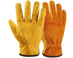 Leren Tuinieren Handschoenen voor Heren en Dames - Comfortabel, Duurzaam en Ademend – Anti-Doorn Werkhandschoenen met Stevige Grip - Medium