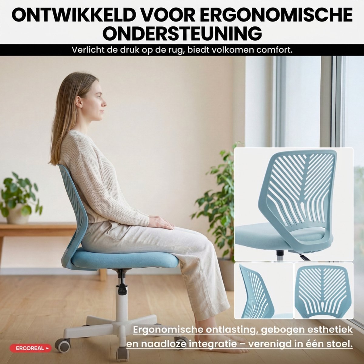 CET PRODUCT SERVICESP.Z O.O. Ergonomische Bureaustoel - Blauw thumbnail 4