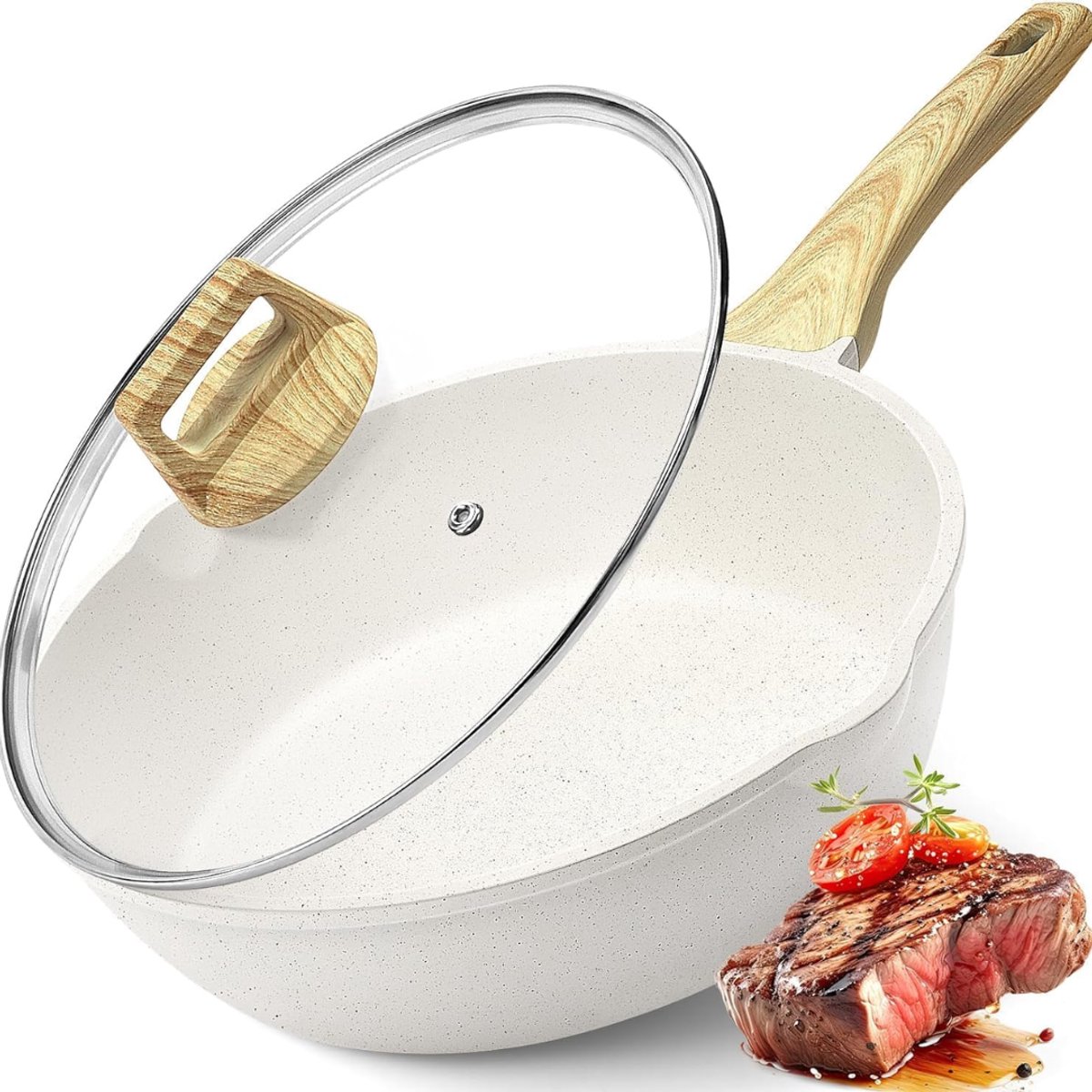 MKSS® Inductie Wokpan Met Deksel - Wokpan