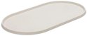 Beige, ovale placemat van siliconen.