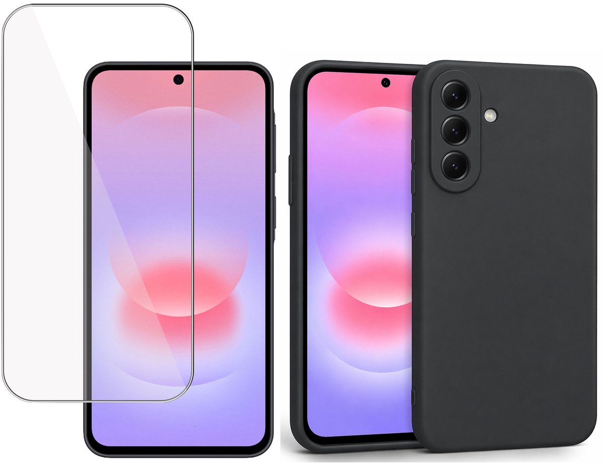 ChiGuard Hoesje & Screenprotector geschikt voor Samsung Galaxy A57 – Case - Zwart