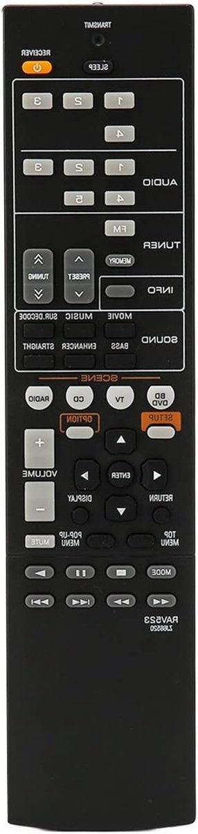 Afstandsbediening voor Audio Video Receiver - Compatibel met diverse modellen - Vervangingsafstandsbediening met brede functionaliteit