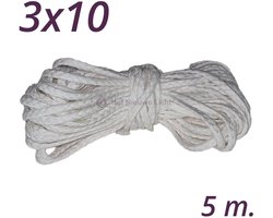 Kaars Lont | HNL 3x10 | 5 meter | Wick | Pit | Wiek | Kaarsenlont.