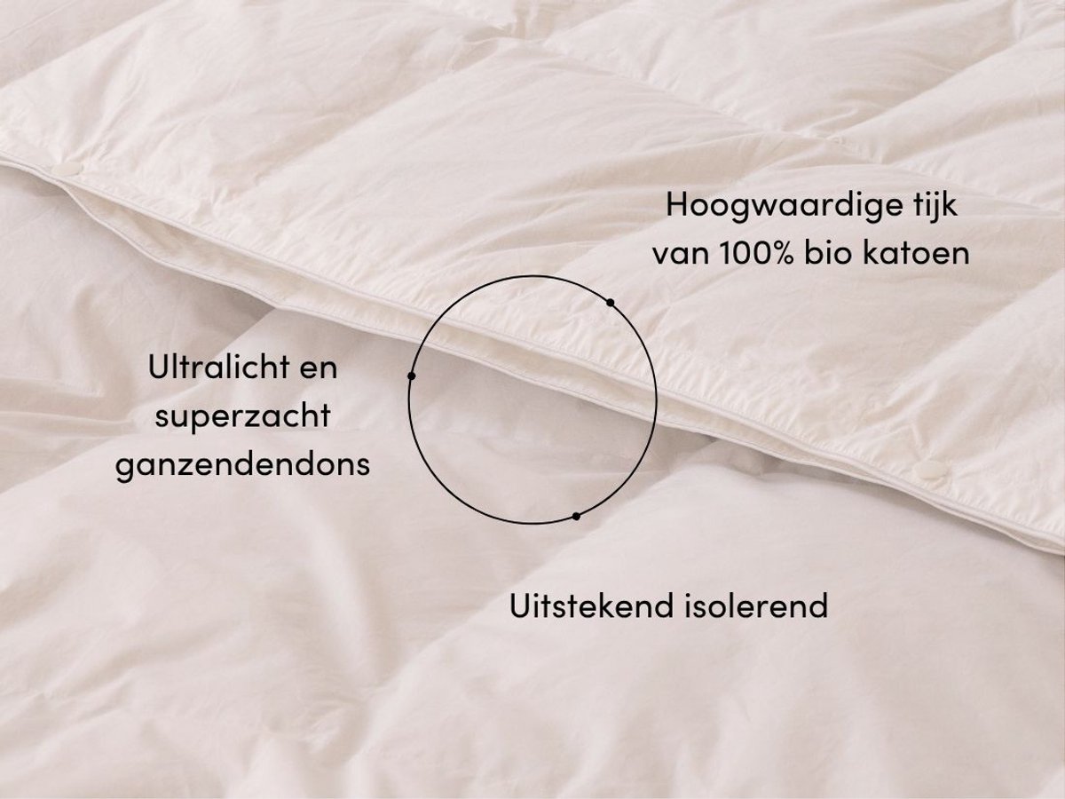 Yumeko dekbed ganzendons lente/herfst 140x200 - Biologisch & ecologisch Wit
