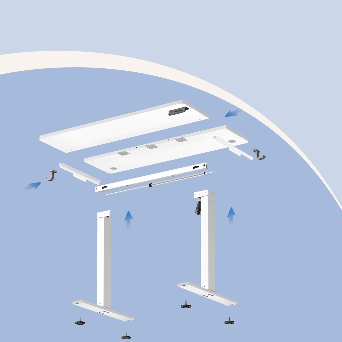 VASAGLE - Zit Sta Bureau - 4 Hoogtegeheugen thumbnail 6
