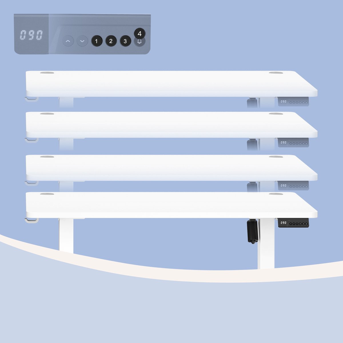 VASAGLE VASAGLE Zit-Sta Bureau - afbeelding 5