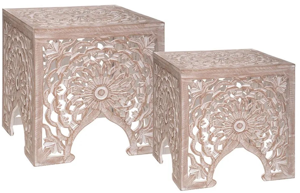 Atmosphera Terre Salontafel 2 Eenheden Goud Beige