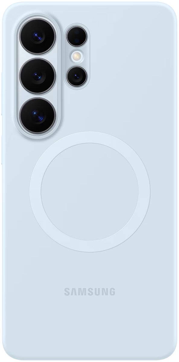 Samsung Galaxy S26 Ultra Siliconen Back Cover met Magneet Blauw