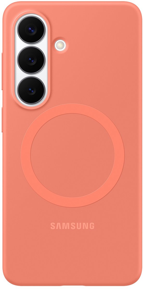 Samsung Galaxy S26 Hoesje - Silicone Magnet Case - Koraalrood