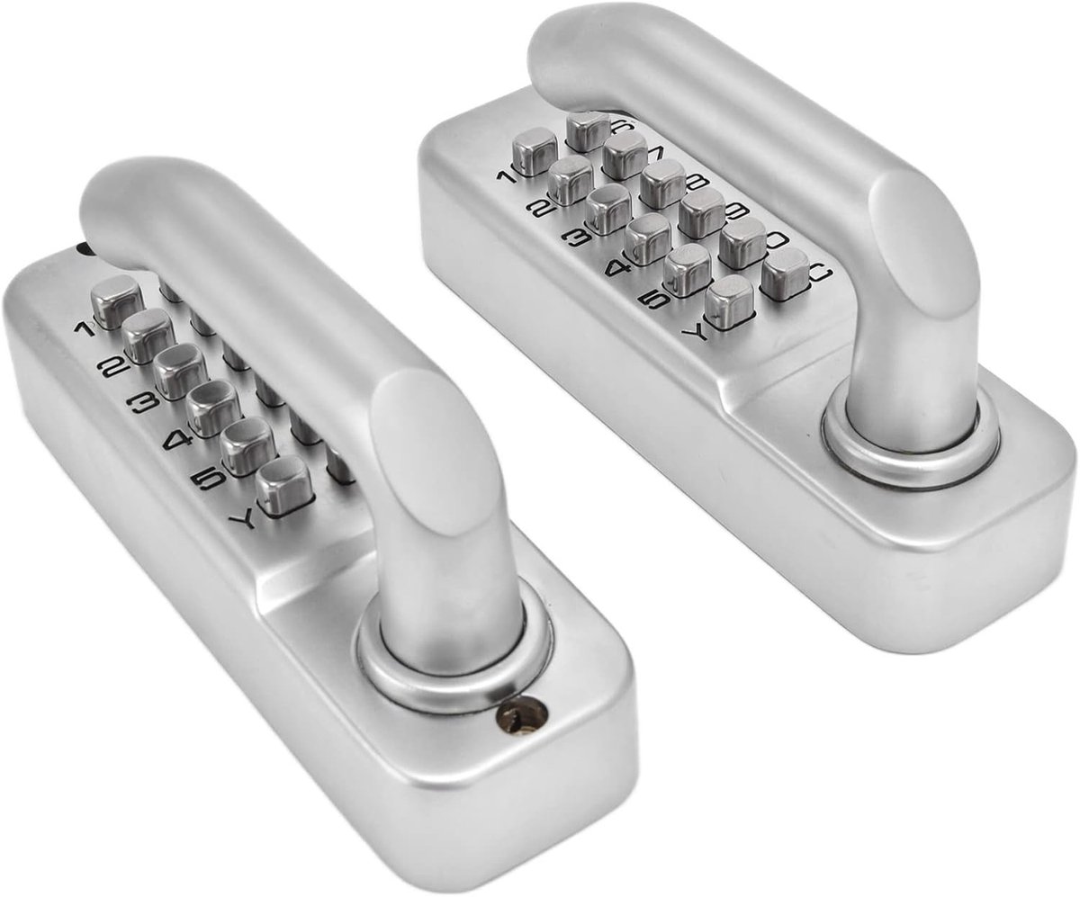 Dubbelzijdig toetsenbord - dubbelzijdig handvat - mechanische combinatie slot - smeedijzeren hek voor poort - thuis - zinkoy - sleutelloze combinatie slot