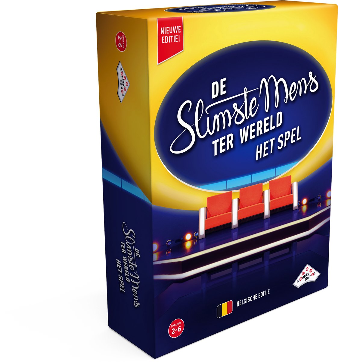 De Slimste Mens ter Wereld het spel (Vlaams) - Partyspel - Gebaseerd op het tv-programma - Inclusief timers