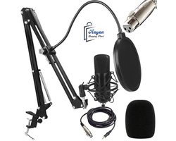 Professionele USB Condensatormicrofoon BM800 met Standaard 2.0M–microphone for PC–microphone arm–microphone gaming–microphones–microphone stand–microphone children– Zwart – 75747