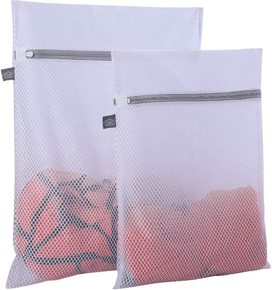 Duurzame honingraat mesh waszakken voor delicate kleding - set van 2