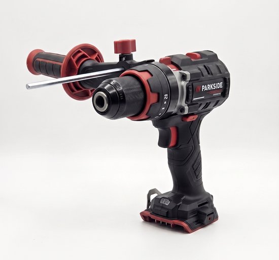 PARKSIDE PERFORMANCE® Accu-klopboormachine 20V zonder accu - Toerental: 0-630 / 0-2100 tpm - Koppel: 64 Nm - Inclusief extra handgreep, diepteaanslag