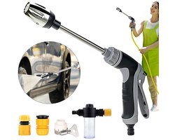 Hogedrukspuitpistool - Handheld hogedrukreiniger - Draagbare reiniger - Uitgerust met een watertank van hoogwaardig kunststof met schuimvulling - Drie instelbare standen - Geschikt voor het reinigen van auto's, terrassen, trottoirs en wegen