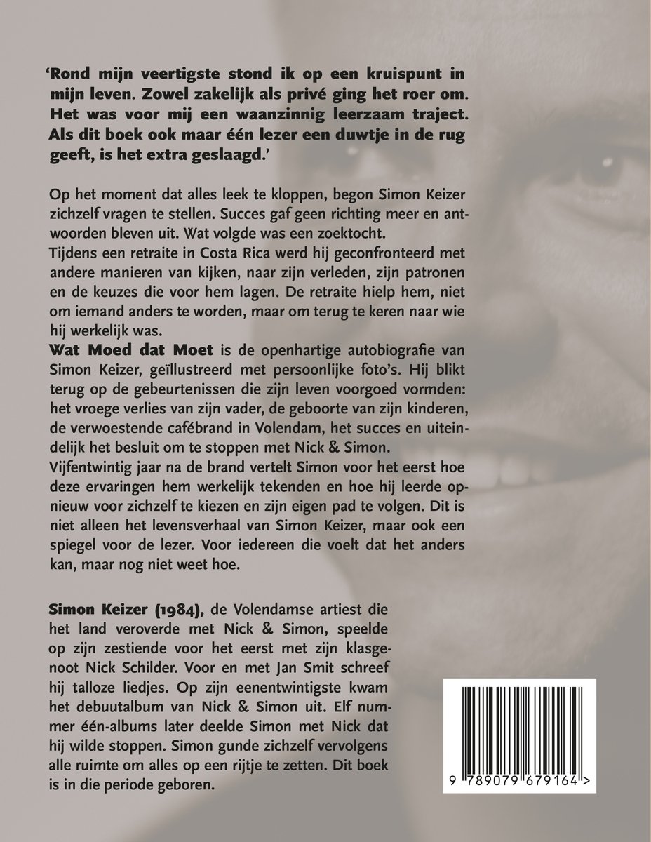 Wat moed dat moet - back cover
